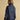 Joules Bronte Navy Stripe Funnel Neck Quarter Zip Cotton Sweatshirt