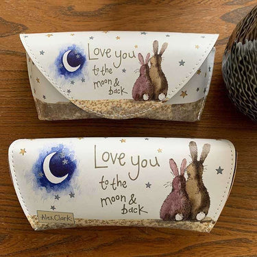 Alex Clark Moon and Back Rabbits Glasses Case