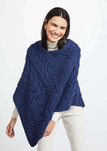 Aran Woollen Mills Triangular Wool Poncho