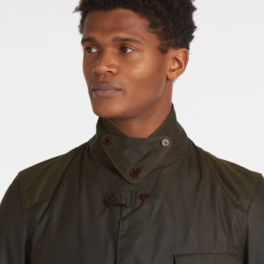 Barbour Beacon Wax Sports Jacket in Olive