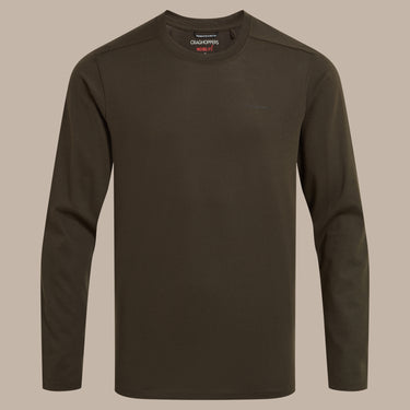 Craghoppers Men's NosiLife Abel Long Sleeved T-Shirt in Woodland Green