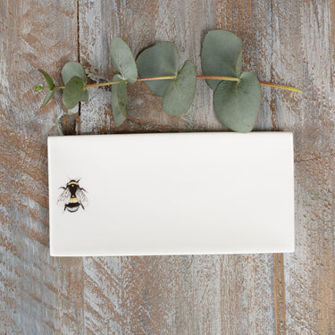 Toasted Crumpet Bee Rectangular Soap Dish