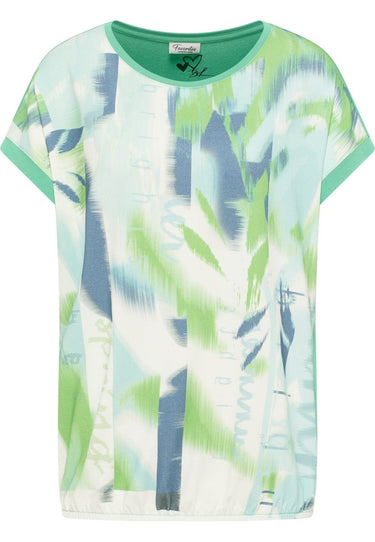 Barbara Lebek Patterned Top - Tropical Green