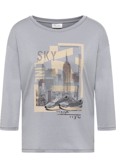 Barbara Lebek Skyline Motif Embellished Sweatshirt