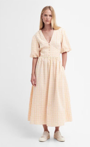 Barbour Belmont Checked Seersucker Maxi Dress