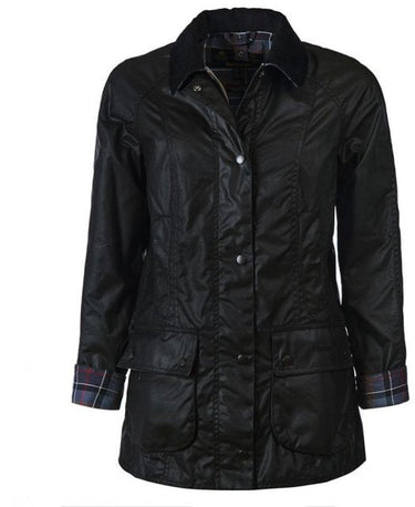 Barbour Black Beadnell Ladies Wax Jacket