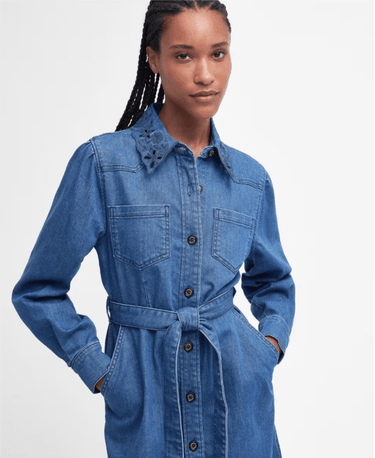 Barbour Longfield Denim Dress - Authentic Wash