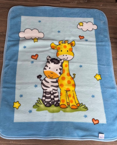Belpla Baby Pram Blanket - Giraffe & Zebra