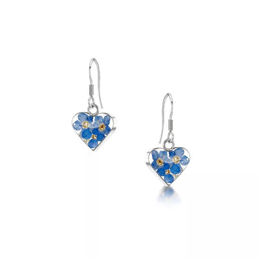 Shrieking Violet Forget Me Not Heart Earrings FE02