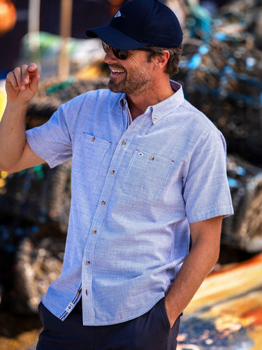 Brakeburn Men's Blue Texture Shirt