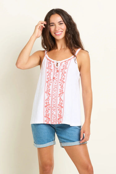 Brakeburn Trailing Floral Embroidered Camisole