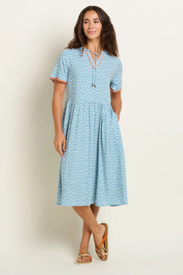 Brakeburn Yasmin Blue Midi Dress