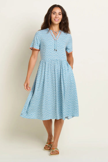 Brakeburn Yasmin Blue Midi Dress