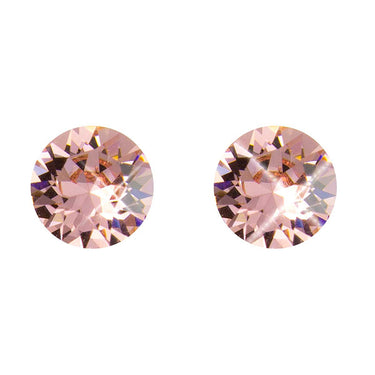 Lila J1338S Vintage Rose Coloured 6mm Diamond Shaped Stud Earrings