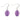 Carrie Elspeth Glass Oval Earrings in Amethyst