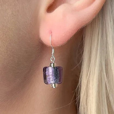 Carrie Elspeth Harlequin Earrings - Purple