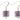 Carrie Elspeth Harlequin Earrings - Purple