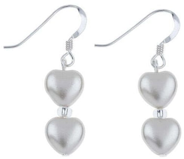 Carrie Elspeth Ice Pearl Heart Earrings