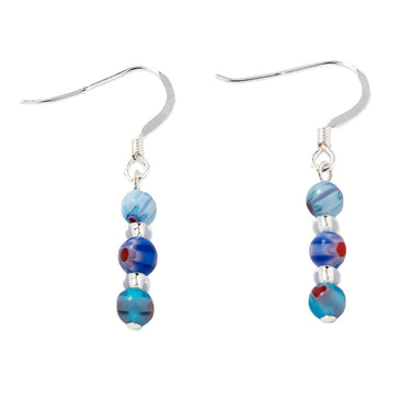 Carrie Elspeth Blues Mini Milllifiore Earrings