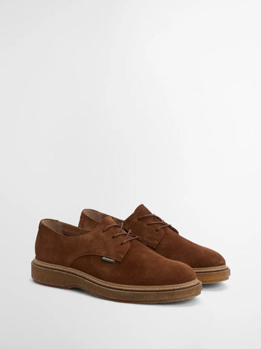 Barbour Harefield Derby Shoe in Toffee Suede