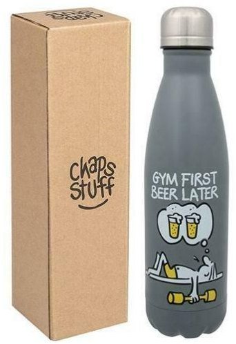 Chaps Stuff Water Bottle - Gym First Beer Later