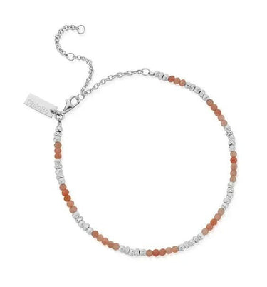 ChloBo Calming Sun Peach Moonstone Anklet