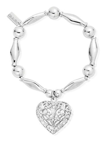 ChloBo Chunky Filigree Heart Bracelet