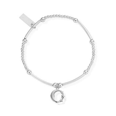 CHLOBO CUTE MINI MOON AND STARS BRACELET - SILVER