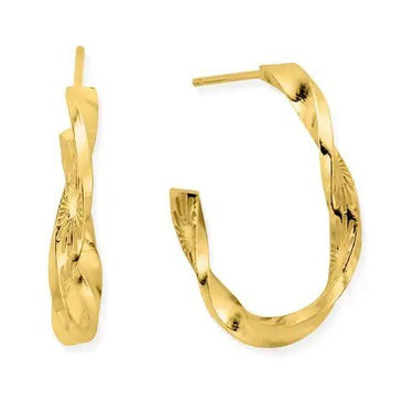 ChloBo Gold Sun Twisted Hoops