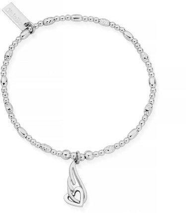 ChloBo Interlocking Heart and Angel Wing Bracelet