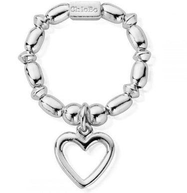 ChloBo Mini Rice Open Heart Ring