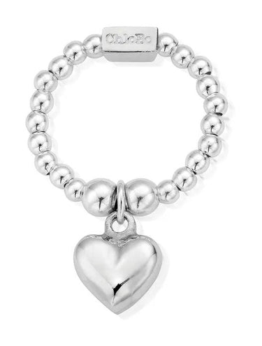 ChloBo Mini Ring Puffed Heart