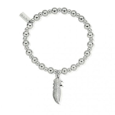 ChloBo Mini Small Ball Feather Sterling Silver Bracelet