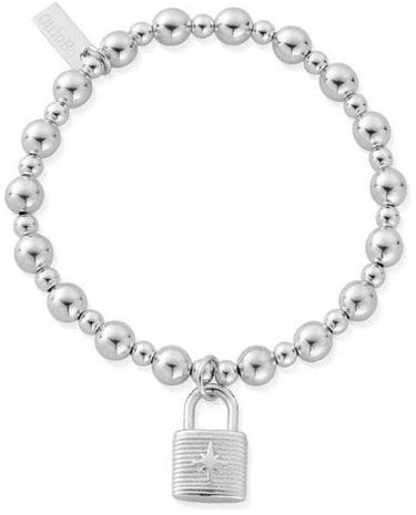 ChloBo Mini Small Ball Padlock Bracelet