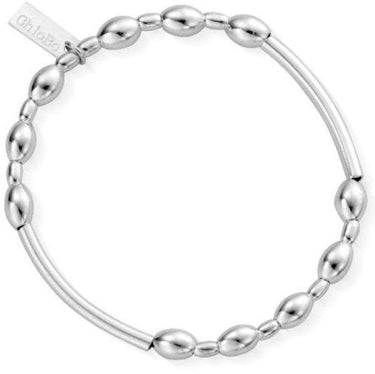 ChloBo Noodle Rice Bracelet in Silver