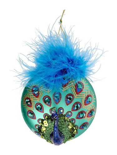 Christmas Peacock Bauble