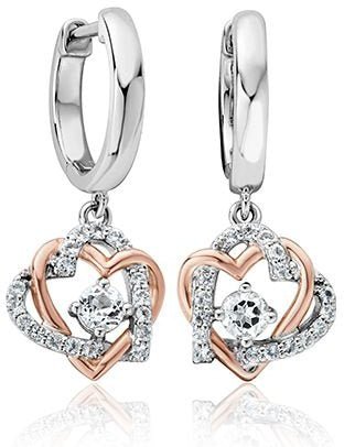 Clogau Always in my Heart White Topaz Drop Earrings