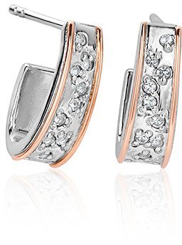 Clogau Cariad Sparkle Half Hoop Earrings