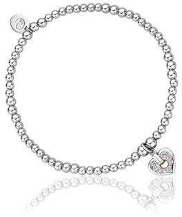 Clogau Cariad Sparkle Heart Affinity Bead Bracelet