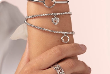 Clogau Cariad Sparkle Heart Affinity Bead Bracelet