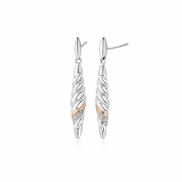 Clogau Lover's Twist Drop Earrings