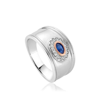 Clogau Princess Diana Sapphire Wide Ring - 3SLDD0075