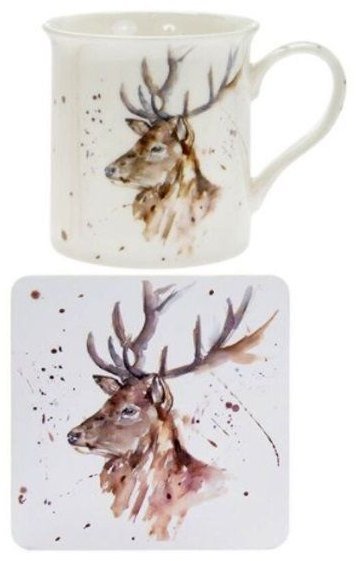 Country Life Stag Mug & Coaster