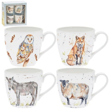 Country Life Wildlife Mugs Set of 4