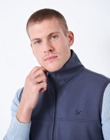 Crew Eastbourne Gilet - Navy Marl