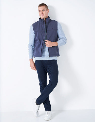 Crew Eastbourne Gilet - Navy Marl