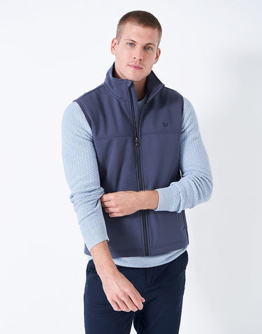 Crew Eastbourne Gilet - Navy Marl