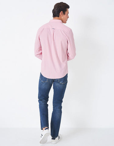 Crew Micro Stripe Classic Fit Cotton Shirt - Pink