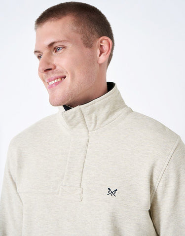 Crew Padstow Pique Sweatshirt - Dune Marl