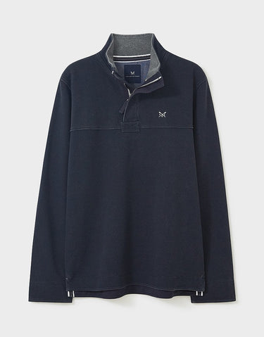 Crew Padstow Pique Sweatshirt - Navy